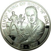 Cook Islands 5 Dollars Elvis Presley. 30th Anniversary of death. Elvis Presley and Indian 2007 AP ELVIS® KING OF ROCK 'N' ROLL 1935 - 1977 coin reverse Cook Islands 5 Dollars Elvis Presley. 30th Anniversary of death. Elvis Presley and Indian 2007 AP ELVIS® KING OF ROCK 'N' ROLL 1935 - 1977 coin reverse