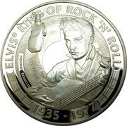 Cook Islands 5 Dollars Elvis Presley. 30th Anniversary of death .That's all right 2007 THAT'S ALL RIGHT ELVIS PRESLEY MEMPHIS TENNESSE AP ELVIS® KING OF ROCK 'N' ROLL 1935 - 1977 coin reverse Cook Islands 5 Dollars Elvis Presley. 30th Anniversary of death .That's all right 2007 THAT'S ALL RIGHT ELVIS PRESLEY MEMPHIS TENNESSE AP ELVIS® KING OF ROCK 'N' ROLL 1935 - 1977 coin reverse
