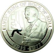 Cook Islands 5 Dollars Elvis Presley. 30th Anniversary of death. Elvis Presley Show 2007 AP ELVIS® KING OF ROCK 'N' ROLL 1935 - 1977 coin reverse Cook Islands 5 Dollars Elvis Presley. 30th Anniversary of death. Elvis Presley Show 2007 AP ELVIS® KING OF ROCK 'N' ROLL 1935 - 1977 coin reverse