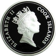 Cook Islands 5 Dollars (Space Shuttle Endeavour) RDM ELIZABETH II COOK ISLANDS coin obverse Cook Islands 5 Dollars (Space Shuttle Endeavour) RDM ELIZABETH II COOK ISLANDS coin obverse