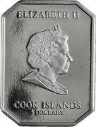 Cook Islands 5 Dollars (Vatican Art. Laokoon) ELIZABETH II COOK ISLANDS 5 DOLLARS coin obverse Cook Islands 5 Dollars (Vatican Art. Laokoon) ELIZABETH II COOK ISLANDS 5 DOLLARS coin obverse