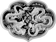 Samoa 5 Dollars Wishful Double Dragon 2021 AG 999 2 OZ coin reverse Samoa 5 Dollars Wishful Double Dragon 2021 AG 999 2 OZ coin reverse