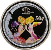Cook Islands 50 Cents Elizabeth II Gemini 2003  Proof GEMINI 50 C coin reverse Cook Islands 50 Cents Elizabeth II Gemini 2003  Proof GEMINI 50 C coin reverse