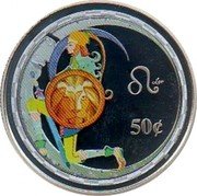 Cook Islands 50 Cents Elizabeth II Leo 2003  Proof LEO 50 C coin reverse Cook Islands 50 Cents Elizabeth II Leo 2003  Proof LEO 50 C coin reverse
