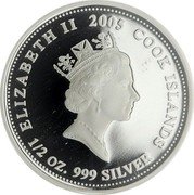 Cook Islands 50 Cents Elizabeth II Miffy 1963 2005 Proof ELIZABETH II 2005 COOK ISLANDS RDM 1/2 OZ. 999 SILVER coin obverse Cook Islands 50 Cents Elizabeth II Miffy 1963 2005 Proof ELIZABETH II 2005 COOK ISLANDS RDM 1/2 OZ. 999 SILVER coin obverse
