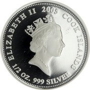 Cook Islands 50 Cents (Elizabeth II Miffy 1995) ELIZABETH II 2005 COOK ISLANDS RDM 1/2 OZ. 999 SILVER coin obverse Cook Islands 50 Cents (Elizabeth II Miffy 1995) ELIZABETH II 2005 COOK ISLANDS RDM 1/2 OZ. 999 SILVER coin obverse