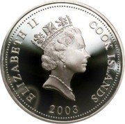 Cook Islands 50 Cents (Elizabeth II Rose) ELIZABETH II COOK ISLANDS RDM 2003 coin obverse Cook Islands 50 Cents (Elizabeth II Rose) ELIZABETH II COOK ISLANDS RDM 2003 coin obverse