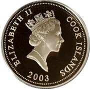 Cook Islands 50 Cents Elizabeth II Taiwan Yuhina 2003  Proof ELIZABETH II COOK ISLANDS 2003 coin obverse Cook Islands 50 Cents Elizabeth II Taiwan Yuhina 2003  Proof ELIZABETH II COOK ISLANDS 2003 coin obverse