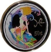 Cook Islands 50 Cents (Pisces) PISCES 50 C coin reverse Cook Islands 50 Cents (Pisces) PISCES 50 C coin reverse
