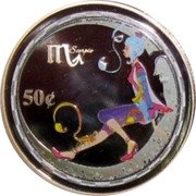 Cook Islands 50 Cents (Scorpio) SCORPIO 50 C coin reverse Cook Islands 50 Cents (Scorpio) SCORPIO 50 C coin reverse