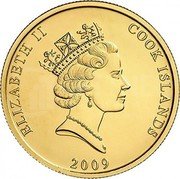 Cook Islands 50 Dollars Elizabeth II Bounty 2009  ELIZABETH II COOK ISLANDS 2009 coin obverse