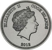 Cook Islands 7,50 Dollars Elizabeth II HMAV Bounty 2012  Minted at Heimerle + Meule ELIZABETH II COOK ISLANDS IRB 2012 coin obverse Cook Islands 7,50 Dollars Elizabeth II HMAV Bounty 2012  Minted at Heimerle + Meule ELIZABETH II COOK ISLANDS IRB 2012 coin obverse