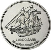 Cook Islands 7,50 Dollars Elizabeth II HMAV Bounty 2012  Minted at Heimerle + Meule 7,50 DOLLARS 250 G FINE SILVER 999.9 coin reverse Cook Islands 7,50 Dollars Elizabeth II HMAV Bounty 2012  Minted at Heimerle + Meule 7,50 DOLLARS 250 G FINE SILVER 999.9 coin reverse