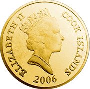 Cook Islands Five Dollars Elizabeth II Pegasus 2006  ELIZABETH II COOK ISLANDS RDM 2006 coin obverse Cook Islands Five Dollars Elizabeth II Pegasus 2006  ELIZABETH II COOK ISLANDS RDM 2006 coin obverse