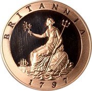 Cook Islands One Dollar Elizabeth II 1797 Britannia 2006  Proof BRITANNIA 1797 coin reverse Cook Islands One Dollar Elizabeth II 1797 Britannia 2006  Proof BRITANNIA 1797 coin reverse