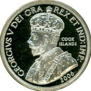 Cook Islands One Dollar Elizabeth II George V Dollar 2006  Proof GEORGIVS V DEI GRA REX ET IND IMP COOK ISLANDS 2006 coin obverse Cook Islands One Dollar Elizabeth II George V Dollar 2006  Proof GEORGIVS V DEI GRA REX ET IND IMP COOK ISLANDS 2006 coin obverse