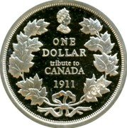 Cook Islands One Dollar Elizabeth II George V Dollar 2006  Proof ONE DOLLAR TRIBUTE TO CANADA 1911 coin reverse Cook Islands One Dollar Elizabeth II George V Dollar 2006  Proof ONE DOLLAR TRIBUTE TO CANADA 1911 coin reverse
