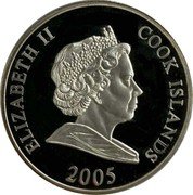 Cook Islands One Dollar Elizabeth II Isambard Kingdom Brunel 2005 Proof ELIZABETH II COOK ISLANDS 2005 coin obverse Cook Islands One Dollar Elizabeth II Isambard Kingdom Brunel 2005 Proof ELIZABETH II COOK ISLANDS 2005 coin obverse