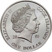 Cook Islands One Dollar (King Solomon) 20 05 IRB ELIZABETH II COOK ISLANDS ONE DOLLAR coin obverse Cook Islands One Dollar (King Solomon) 20 05 IRB ELIZABETH II COOK ISLANDS ONE DOLLAR coin obverse