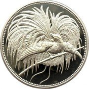 Cook Islands Ten Dollars Elizabeth II Bird of Paradise 2003  Proof  coin reverse