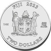 Fiji Two Dollars (Bear) FIJI 2023 TWO DOLLARS 1 OZ .999 FINE SILVER coin obverse Fiji Two Dollars (Bear) FIJI 2023 TWO DOLLARS 1 OZ .999 FINE SILVER coin obverse