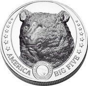 Fiji Two Dollars (Bear) U.S. NATIONAL PARKS 2023 AMERICA BIG FIVE coin reverse Fiji Two Dollars (Bear) U.S. NATIONAL PARKS 2023 AMERICA BIG FIVE coin reverse