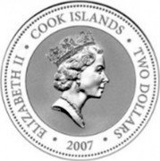 Cook Islands Two Dollars Elizabeth II The Final Problem 2007  Prooflike KM# 534 ELIZABETH II TWO DOLLARS COOK ISLANDS RDM 2007 coin obverse Cook Islands Two Dollars Elizabeth II The Final Problem 2007  Prooflike KM# 534 ELIZABETH II TWO DOLLARS COOK ISLANDS RDM 2007 coin obverse