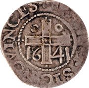 Portugal 1/2 Tostao (Joao IV. Date Under the Cross) IN HOC SIGNO VINCES 16 41 coin reverse Portugal 1/2 Tostao (Joao IV. Date Under the Cross) IN HOC SIGNO VINCES 16 41 coin reverse