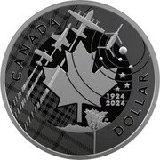 Canada 1 Dollar 100th Anniversary of the Royal Canadian Air Force 2024 CANADA JB DOLLAR 1924 2024 coin reverse Canada 1 Dollar 100th Anniversary of the Royal Canadian Air Force 2024 CANADA JB DOLLAR 1924 2024 coin reverse