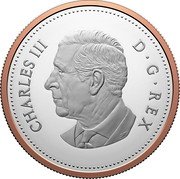Canada 1 Dollar (100th Anniversary of the Royal Canadian Air Force. Gilded) CHARLES III D G REX SR coin obverse Canada 1 Dollar (100th Anniversary of the Royal Canadian Air Force. Gilded) CHARLES III D G REX SR coin obverse