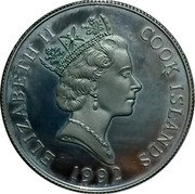 Cook Islands 1 Dollar 400th Anniversary of the death of Sir Francis Drake 1992 Proof KM# 268a 1992 COOK ISLANDS ELIZABETH II coin obverse Cook Islands 1 Dollar 400th Anniversary of the death of Sir Francis Drake 1992 Proof KM# 268a 1992 COOK ISLANDS ELIZABETH II coin obverse