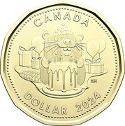 Canada 1 Dollar Birthday Gift Beaver 2024 Only in set CANADA DOLLAR 2024 SH coin reverse