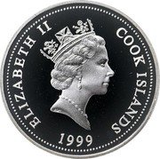 Cook Islands 1 Dollar Elizabeth II Darwin Palm 1999  ELIZABETH II COOK ISLANDS RDM 1999 coin obverse Cook Islands 1 Dollar Elizabeth II Darwin Palm 1999  ELIZABETH II COOK ISLANDS RDM 1999 coin obverse