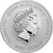 Tuvalu 1 Dollar (Fancy) QUEEN ELIZABETH II IRB 1952 - 2022 1 OZ 9999 AG 2023 TUVALU 1 DOLLAR coin obverse Tuvalu 1 Dollar (Fancy) QUEEN ELIZABETH II IRB 1952 - 2022 1 OZ 9999 AG 2023 TUVALU 1 DOLLAR coin obverse
