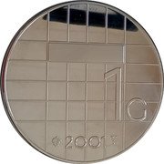 Netherlands 1 Gulden (Maxi-Gulden) 1 G 2001 coin reverse Netherlands 1 Gulden (Maxi-Gulden) 1 G 2001 coin reverse