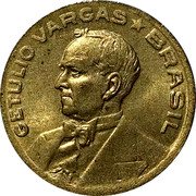 Brazil 10 Centavos Getulio Vargas 1945 KM# 555a.1 GETULIO VARGAS BRASIL coin obverse Brazil 10 Centavos Getulio Vargas 1945 KM# 555a.1 GETULIO VARGAS BRASIL coin obverse