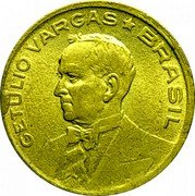 Brazil 10 Centavos Getulio Vargas. Without Marks 1945 KM# 555a.2 GETULIO VARGAS BRASIL coin obverse Brazil 10 Centavos Getulio Vargas. Without Marks 1945 KM# 555a.2 GETULIO VARGAS BRASIL coin obverse
