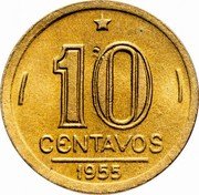 Brazil 10 Centavos Jose Bonifacio 1955 KM# 561 10 CENTAVOS 1955 coin reverse Brazil 10 Centavos Jose Bonifacio 1955 KM# 561 10 CENTAVOS 1955 coin reverse