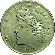 Brazil 10 Centavos Oil Refinery 1970 Mintage figure includes KM#578.1 coins struck in 1970 dated 1967 and KM#578.2 coins struck through 1974 dated 1970 KM# 578.2 BRASIL coin obverse Brazil 10 Centavos Oil Refinery 1970 Mintage figure includes KM#578.1 coins struck in 1970 dated 1967 and KM#578.2 coins struck through 1974 dated 1970 KM# 578.2 BRASIL coin obverse