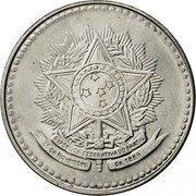 Brazil 10 Cruzados National Arms 1988 KM# 607 BRASIL 10 CRUZADOS 1988 coin reverse Brazil 10 Cruzados National Arms 1988 KM# 607 BRASIL 10 CRUZADOS 1988 coin reverse