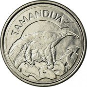 Brazil 10 Cruzeiros Reais Tamandua 1993 KM# 628 TAMANDUA coin reverse