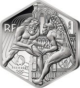 France 10 Euro (Hercules. Olympic Games in Paris) RF PARIS 2024 2024 coin obverse