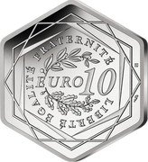 France 10 Euro (Hercules. Olympic Games in Paris) LIBERTÉ ÉGALITÉ FRATERNITÉ 10 EURO coin reverse