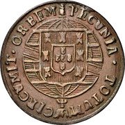 Brazil 10 Reis John VI 1822 B KM# 314.2 PECUNIA TOTUM CIRCUMIT ORBEM coin reverse Brazil 10 Reis John VI 1822 B KM# 314.2 PECUNIA TOTUM CIRCUMIT ORBEM coin reverse