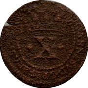 Brazil 10 Reis Joao V ND (1714) KM# 107 IOANNES V D G P ET BRASIL REX X coin obverse Brazil 10 Reis Joao V ND (1714) KM# 107 IOANNES V D G P ET BRASIL REX X coin obverse