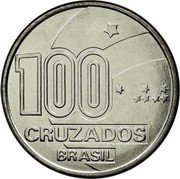 Brazil 100 Cruzados 100th Anniversary of the Abolition of Slavery 1988 KM# 610 100 CRUZADOS BRASIL coin obverse Brazil 100 Cruzados 100th Anniversary of the Abolition of Slavery 1988 KM# 610 100 CRUZADOS BRASIL coin obverse