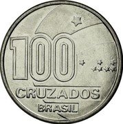 Brazil 100 Cruzados 100th Anniversary of the Abolition of Slavery 1988 KM# 609 100 CRUZADOS BRASIL coin obverse Brazil 100 Cruzados 100th Anniversary of the Abolition of Slavery 1988 KM# 609 100 CRUZADOS BRASIL coin obverse