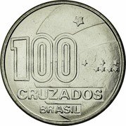 Brazil 100 Cruzados 100th Anniversary of the Abolition of Slavery 1988 KM# 608 100 CRUZADOS BRASIL coin obverse Brazil 100 Cruzados 100th Anniversary of the Abolition of Slavery 1988 KM# 608 100 CRUZADOS BRASIL coin obverse