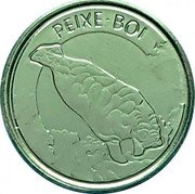 Brazil 100 Cruzeiros Manatee 1992 KM# 623 PEIXE BOI coin reverse Brazil 100 Cruzeiros Manatee 1992 KM# 623 PEIXE BOI coin reverse