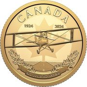 Canada 100 Dollars 100th Anniversary of the Royal Canadian Air Force 2024 CANADA 1924 2024 SIC ITUR AD ASTRA NH coin reverse Canada 100 Dollars 100th Anniversary of the Royal Canadian Air Force 2024 CANADA 1924 2024 SIC ITUR AD ASTRA NH coin reverse